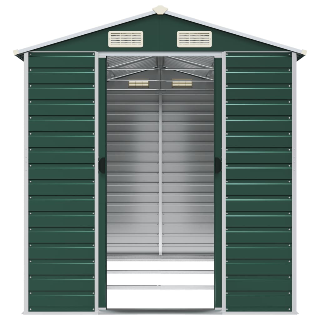 NNEVL Garden Shed Green 191x300x198 cm Galvanised Steel Lootquake LLC