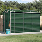 NNEVL Garden Shed Green 191x300x198 cm Galvanised Steel Lootquake LLC