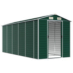 NNEVL Garden Shed Green 191x470x198 cm Galvanised Steel Lootquake LLC
