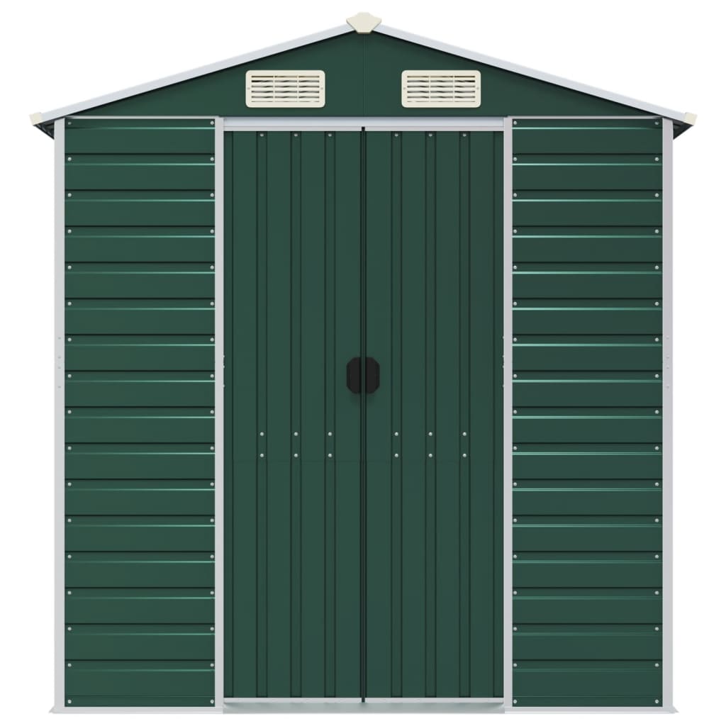 NNEVL Garden Shed Green 191x470x198 cm Galvanised Steel Lootquake LLC