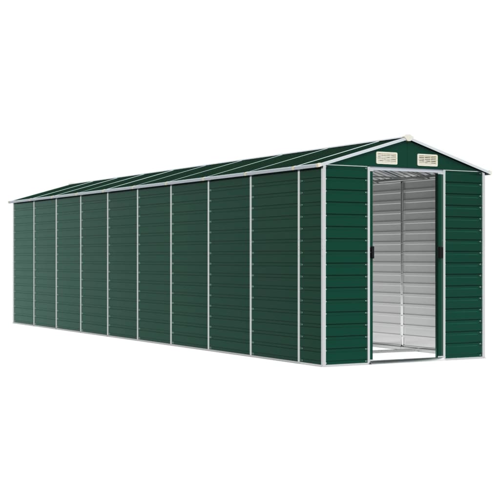NNEVL Garden Shed Green 191x810x198 cm Galvanised Steel Lootquake LLC
