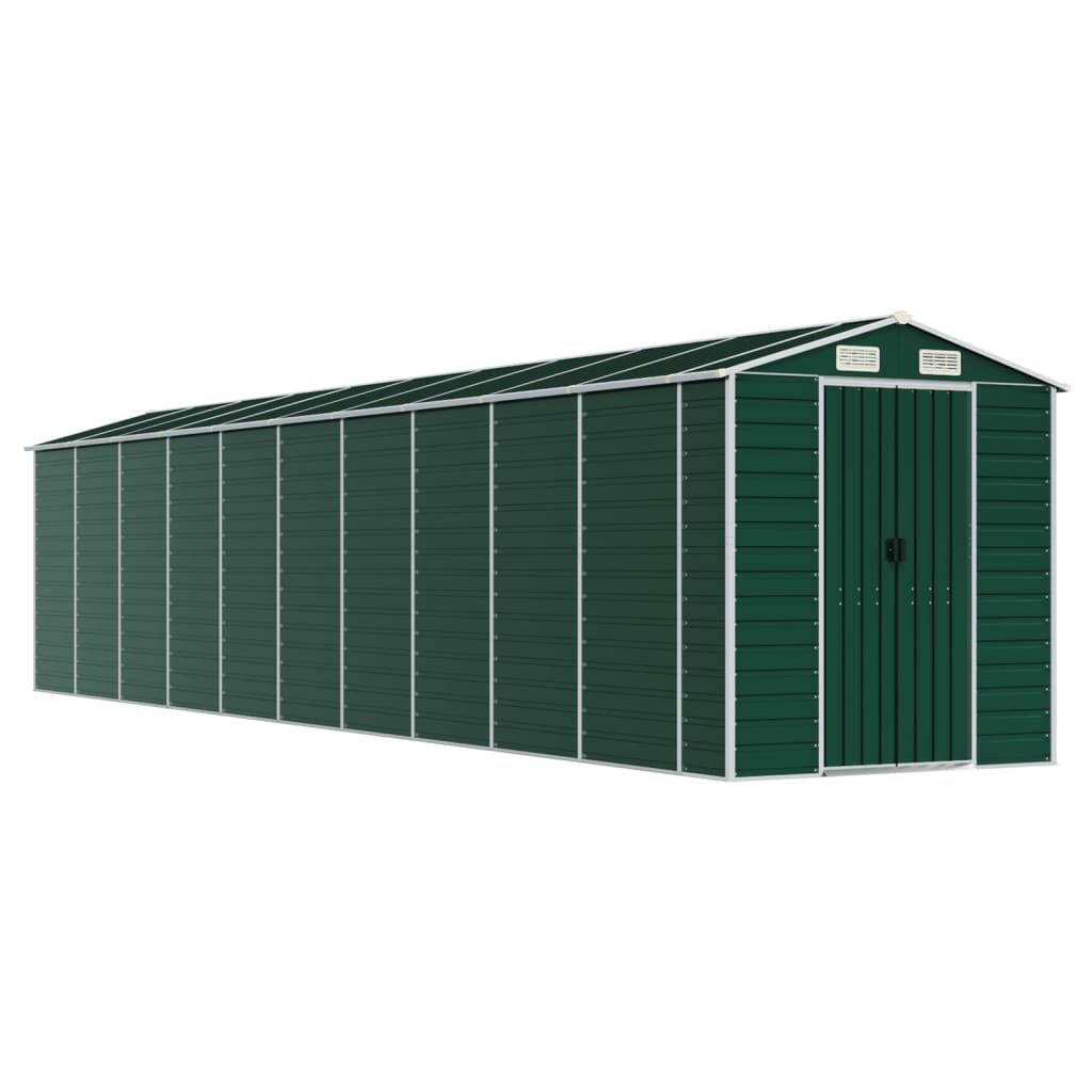 NNEVL Garden Shed Green 191x895x198 cm Galvanised Steel Lootquake LLC