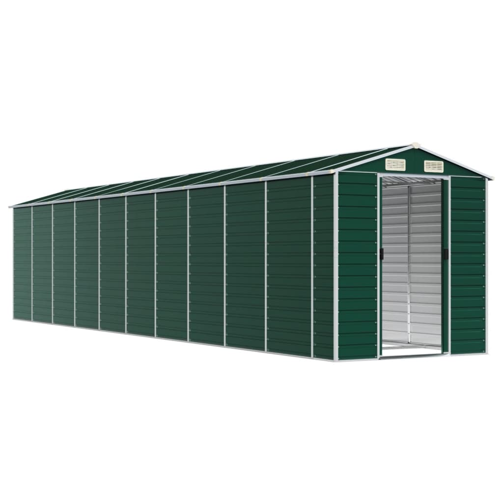 NNEVL Garden Shed Green 191x895x198 cm Galvanised Steel Lootquake LLC