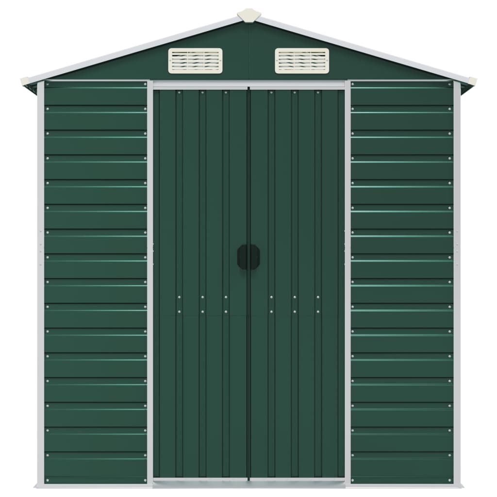 NNEVL Garden Shed Green 191x895x198 cm Galvanised Steel Lootquake LLC