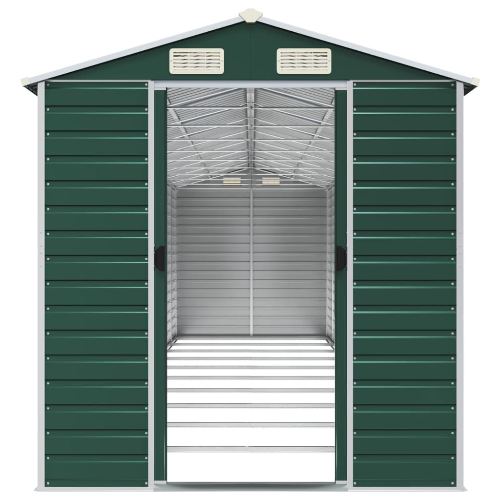 NNEVL Garden Shed Green 191x895x198 cm Galvanised Steel Lootquake LLC