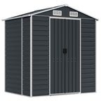 NNEVL Garden Shed Anthracite 191x130x198 cm Galvanised Steel Lootquake LLC