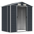 NNEVL Garden Shed Anthracite 191x130x198 cm Galvanised Steel Lootquake LLC