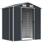 NNEVL Garden Shed Anthracite 191x130x198 cm Galvanised Steel Lootquake LLC