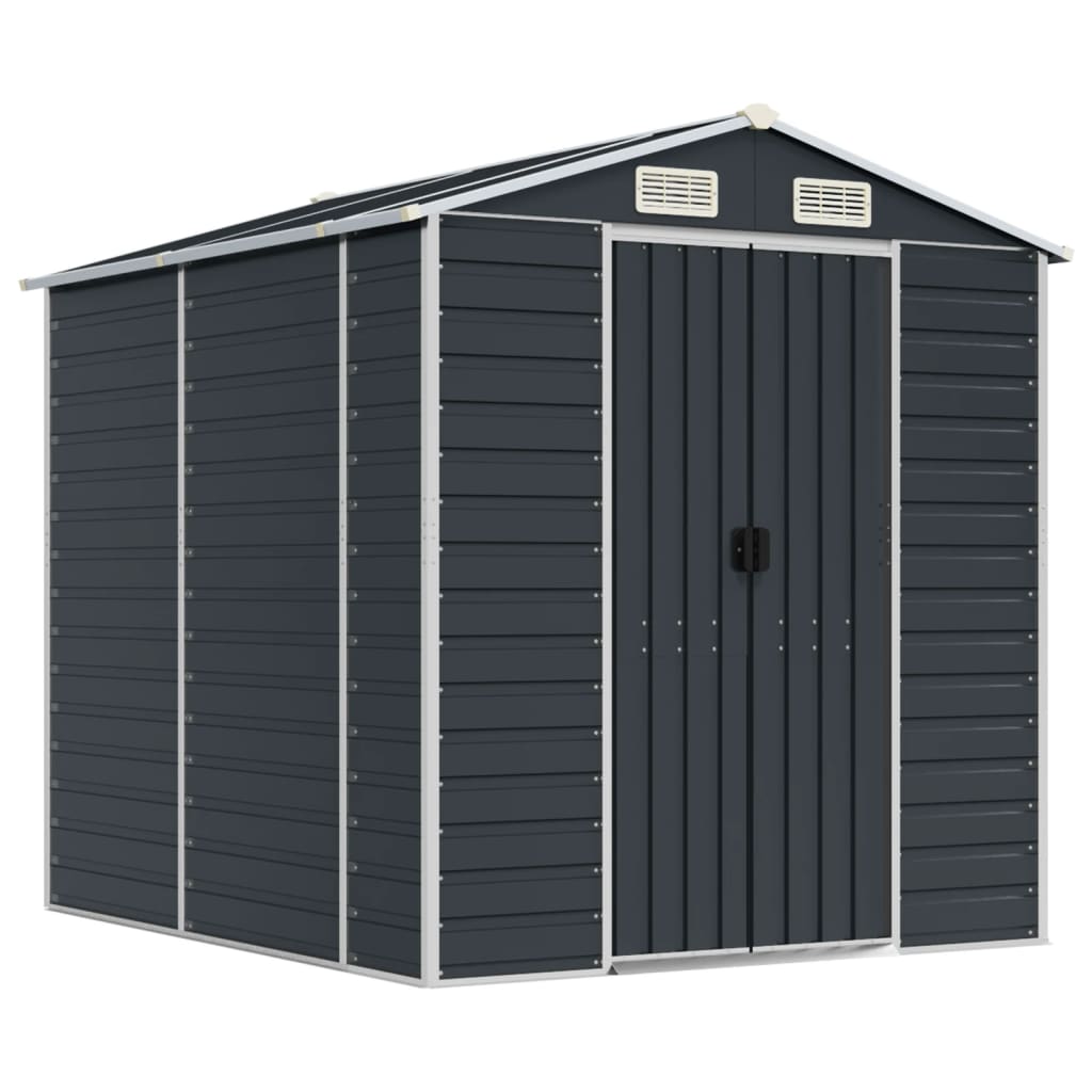 NNEVL Garden Shed Anthracite 191x215x198 cm Galvanised Steel Lootquake LLC