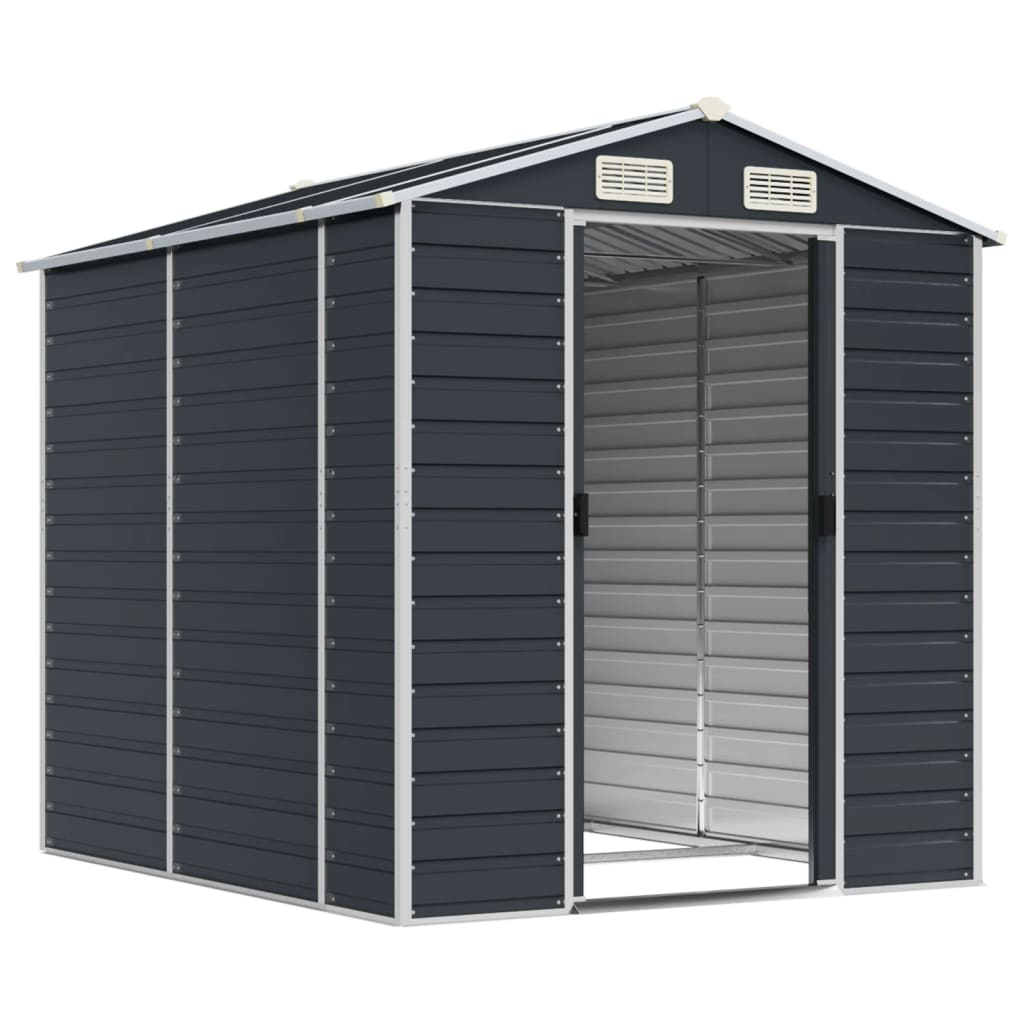 NNEVL Garden Shed Anthracite 191x215x198 cm Galvanised Steel Lootquake LLC