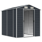 NNEVL Garden Shed Anthracite 191x215x198 cm Galvanised Steel Lootquake LLC