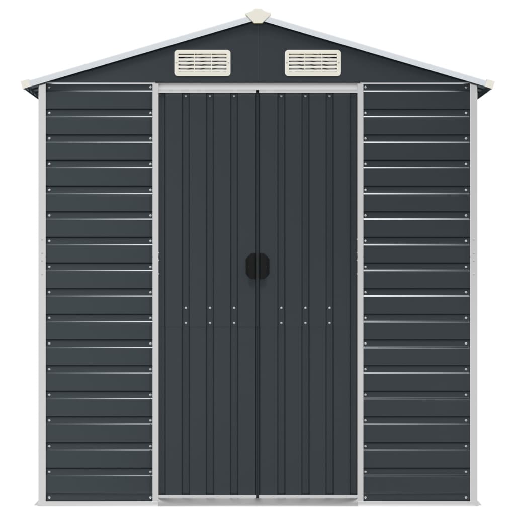 NNEVL Garden Shed Anthracite 191x215x198 cm Galvanised Steel Lootquake LLC