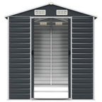 NNEVL Garden Shed Anthracite 191x215x198 cm Galvanised Steel Lootquake LLC