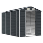 NNEVL Garden Shed Anthracite 191x300x198 cm Galvanised Steel Lootquake LLC