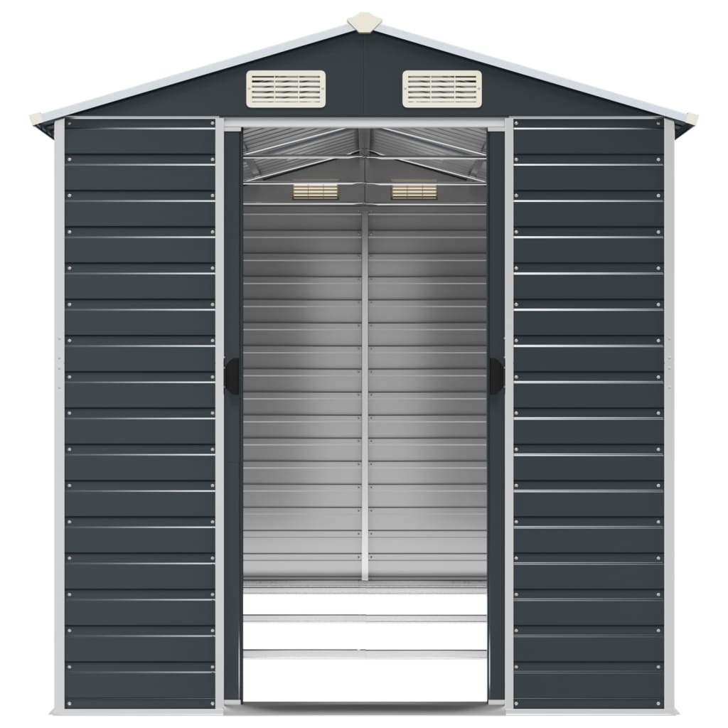 NNEVL Garden Shed Anthracite 191x300x198 cm Galvanised Steel Lootquake LLC