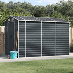 NNEVL Garden Shed Anthracite 191x300x198 cm Galvanised Steel Lootquake LLC