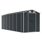 NNEVL Garden Shed Anthracite 191x555x198 cm Galvanised Steel Lootquake LLC