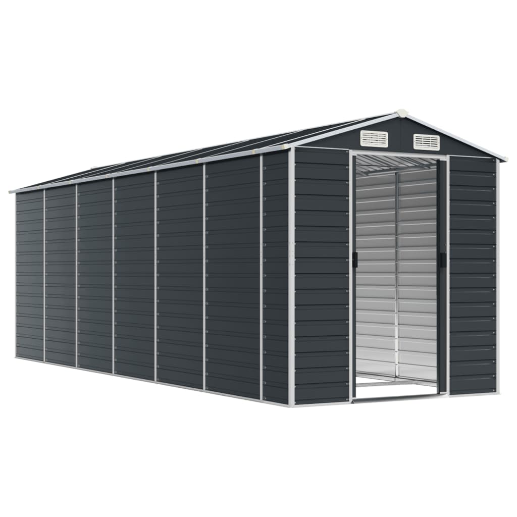NNEVL Garden Shed Anthracite 191x555x198 cm Galvanised Steel Lootquake LLC