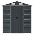 NNEVL Garden Shed Anthracite 191x555x198 cm Galvanised Steel Lootquake LLC