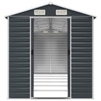 NNEVL Garden Shed Anthracite 191x555x198 cm Galvanised Steel Lootquake LLC