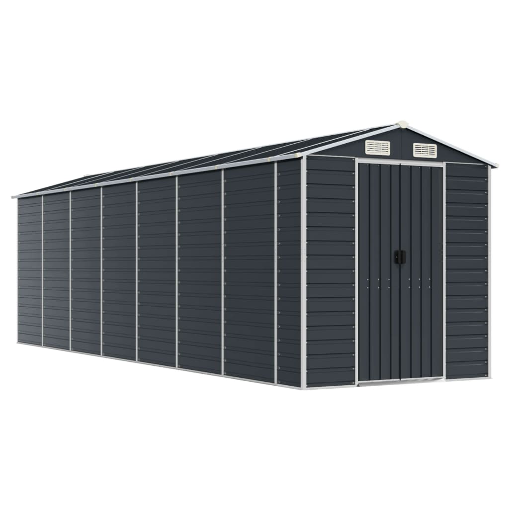 NNEVL Garden Shed Anthracite 191x640x198 cm Galvanised Steel Lootquake LLC