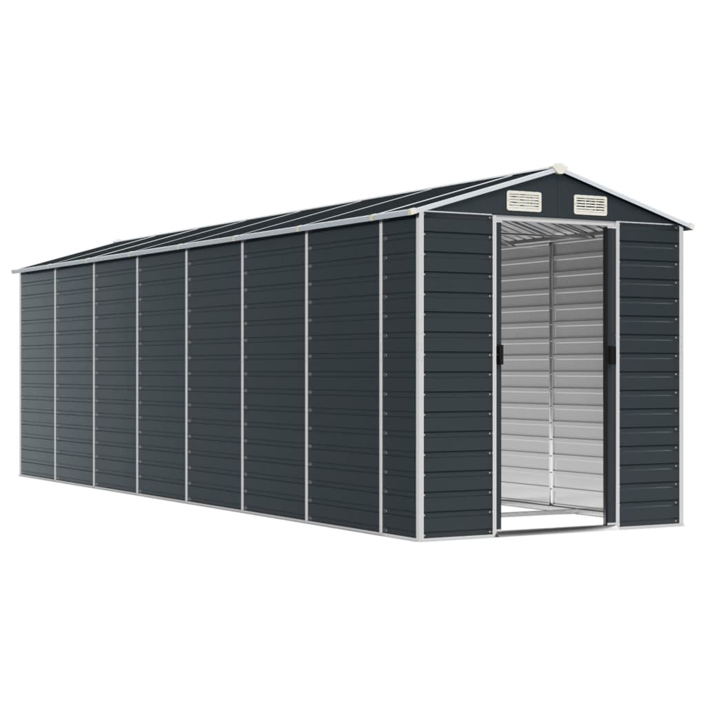 NNEVL Garden Shed Anthracite 191x640x198 cm Galvanised Steel Lootquake LLC