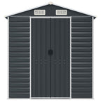 NNEVL Garden Shed Anthracite 191x640x198 cm Galvanised Steel Lootquake LLC