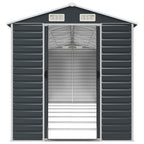 NNEVL Garden Shed Anthracite 191x640x198 cm Galvanised Steel Lootquake LLC