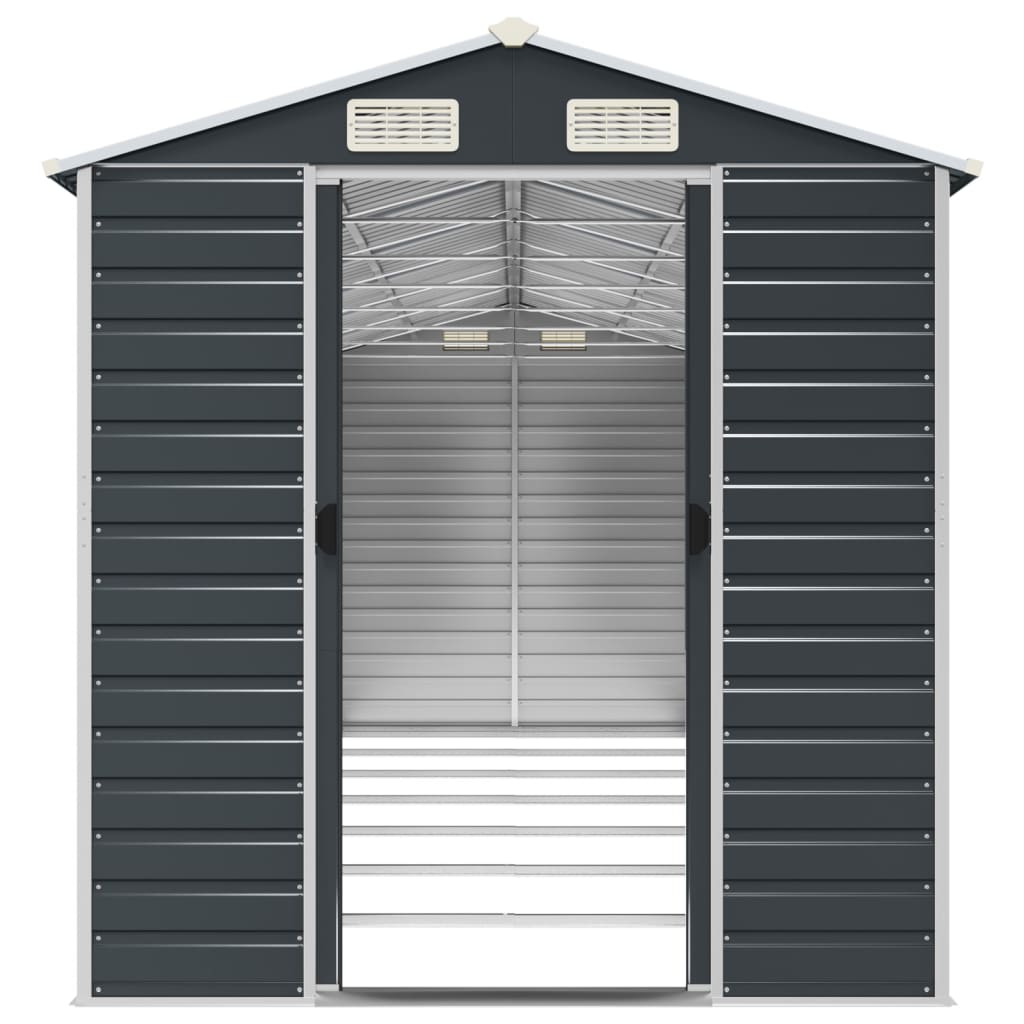 NNEVL Garden Shed Anthracite 191x640x198 cm Galvanised Steel Lootquake LLC