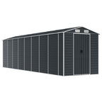 NNEVL Garden Shed Anthracite 191x725x198 cm Galvanised Steel Lootquake LLC