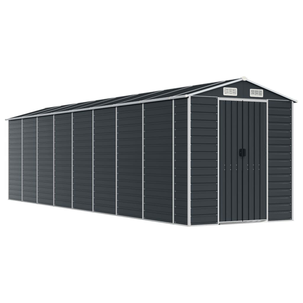 NNEVL Garden Shed Anthracite 191x725x198 cm Galvanised Steel Lootquake LLC