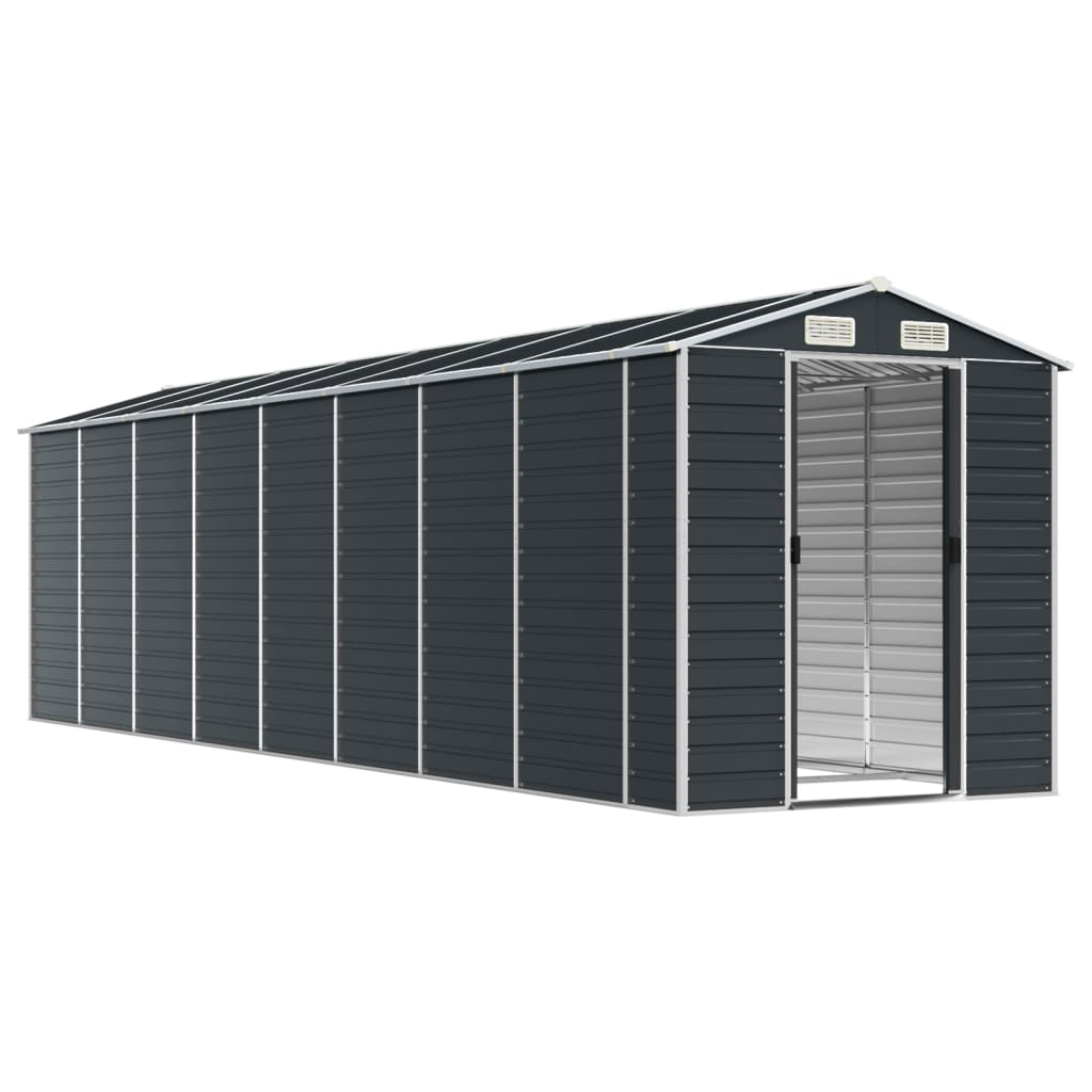 vidaXL Garden Shed Metal Outdoor Storage Shed Anthracite Galvanized Steel Lootquake LLC