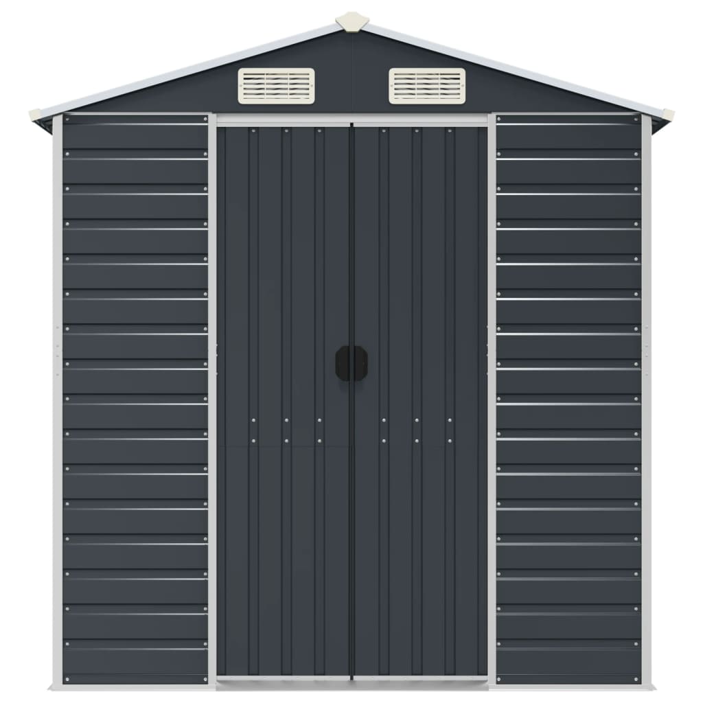 NNEVL Garden Shed Anthracite 191x725x198 cm Galvanised Steel Lootquake LLC