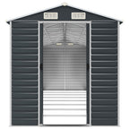 NNEVL Garden Shed Anthracite 191x725x198 cm Galvanised Steel Lootquake LLC