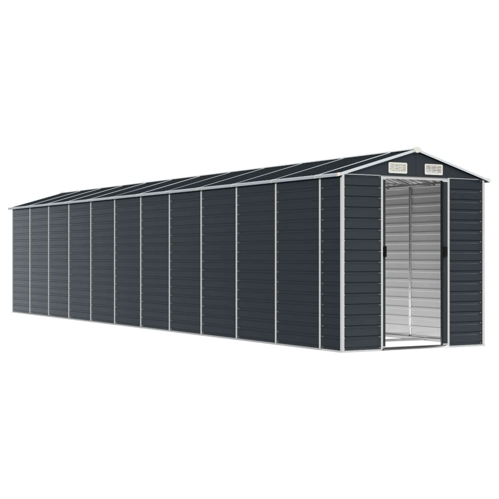 NNEVL Garden Shed Anthracite 191x980x198 cm Galvanised Steel Lootquake LLC
