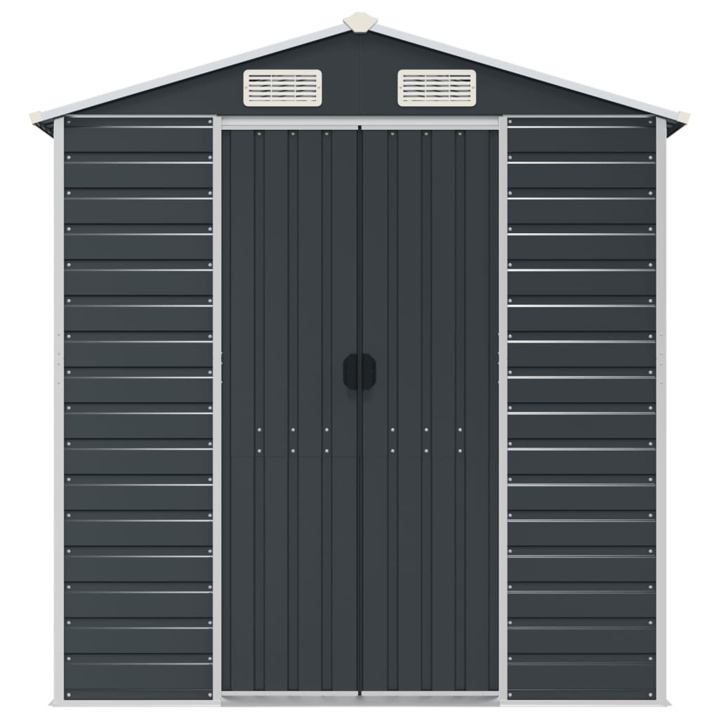 NNEVL Garden Shed Anthracite 191x980x198 cm Galvanised Steel Lootquake LLC