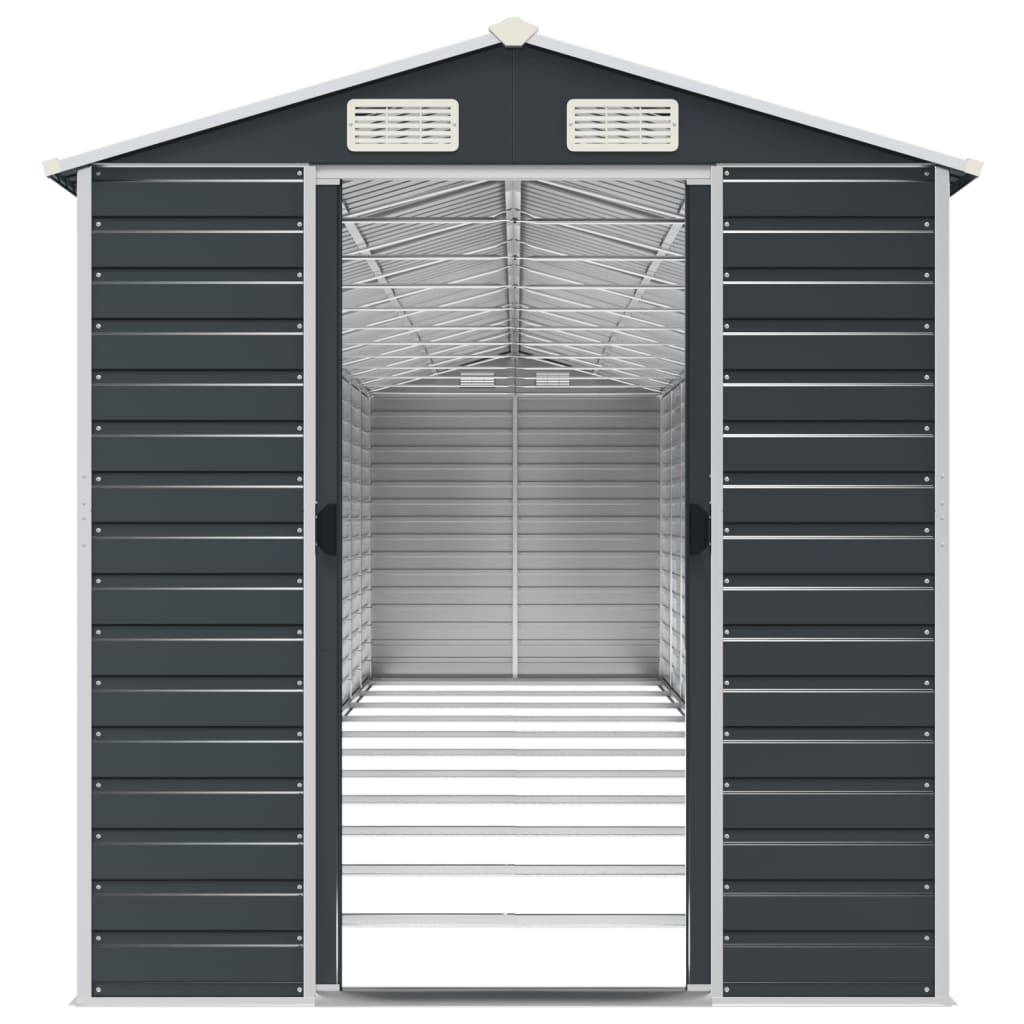 NNEVL Garden Shed Anthracite 191x980x198 cm Galvanised Steel Lootquake LLC