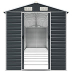 NNEVL Garden Shed Anthracite 191x980x198 cm Galvanised Steel Lootquake LLC