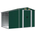 NNEVL Garden Shed Green 277x192.5x179 cm Galvanised Steel Lootquake LLC