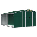 NNEVL Garden Shed Green 277x365.5x179 cm Galvanised Steel Lootquake LLC