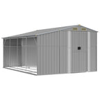 NNEVL Garden Shed Grey 277x365.5x179 cm Galvanised Steel Lootquake LLC