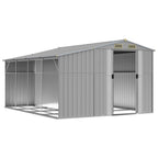 NNEVL Garden Shed Grey 277x365.5x179 cm Galvanised Steel Lootquake LLC