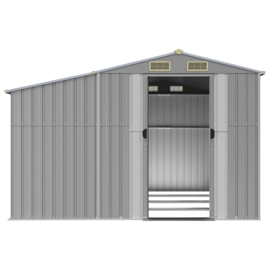 NNEVL Garden Shed Grey 277x365.5x179 cm Galvanised Steel Lootquake LLC
