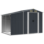 NNEVL Garden Shed Anthracite 277x192.5x179 cm Galvanised Steel Lootquake LLC