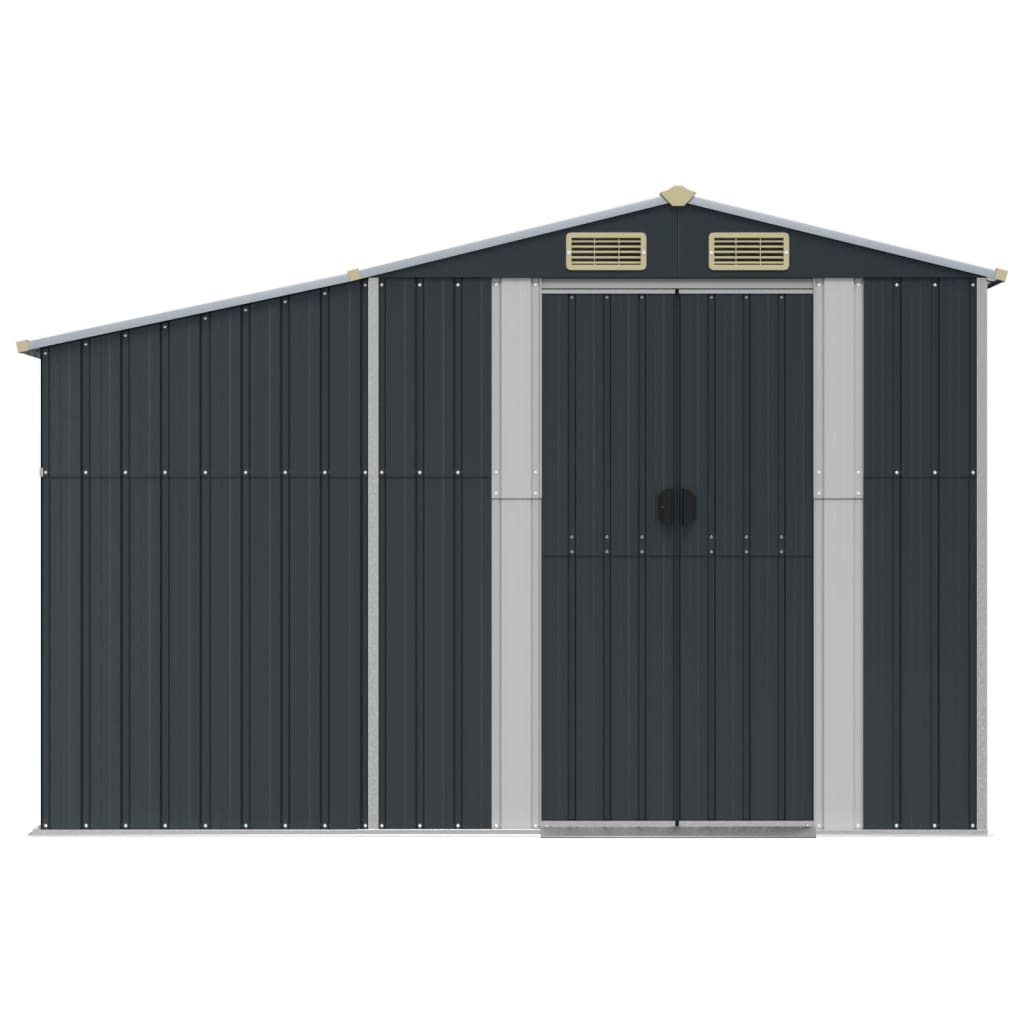 NNEVL Garden Shed Anthracite 277x192.5x179 cm Galvanised Steel Lootquake LLC