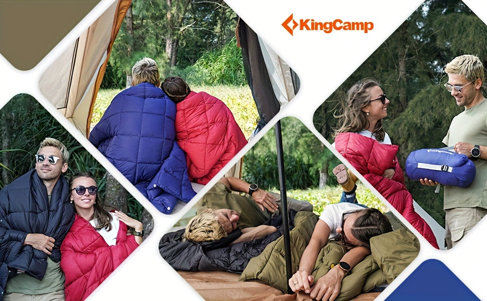 Kingcamp Red Foldable Blanket, down Alternative Fluffy Cold Weather Lightweight Warm Compact Waterproof Wearable Blanket, Suitable for Travel, Outdoor, Hiking, Backpacking, Stadium, Plane, Camping.. Lootquake LLC