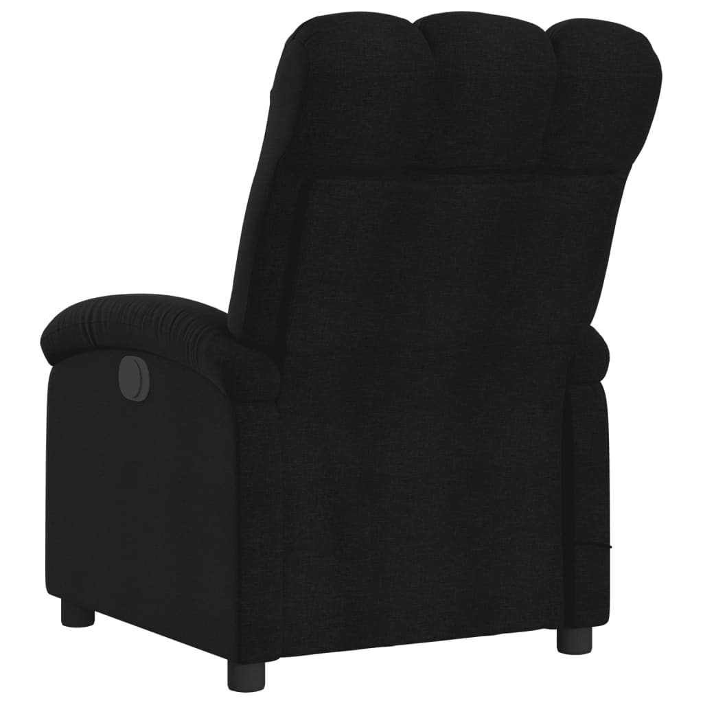 vidaXL Electric Massage Recliner Chair Black Fabric Lootquake LLC
