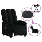 vidaXL Electric Massage Recliner Chair Black Fabric Lootquake LLC