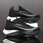 Air Cushion Sports Shoes Men Personalized Fashion Breathable Lace Up Knit Sneakers Casual Outdoor Running Walking Shoes Pi-Mart