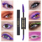 Double-headed Color Mascara Thick Curl More Than Waterproof Not Smudge White Eyebrow Dyeing Pi-Mart